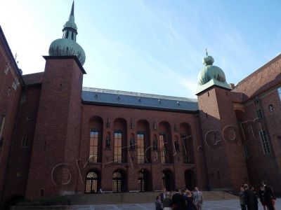городская ратуша Стокгольма - внутренний двор -  city-hall-stockholm