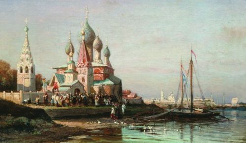 Ярославль на картине Боголюбова Крёстный ход - 1824