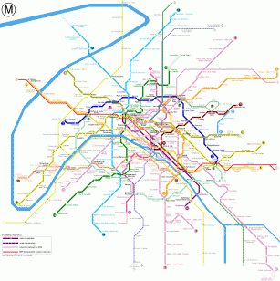 карта метро Парижа скачать