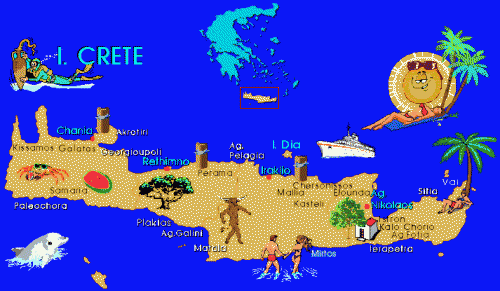 карта острова Крита