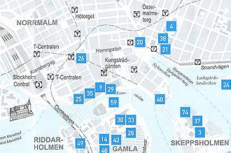 фрагмент карты музеев Стокгольма